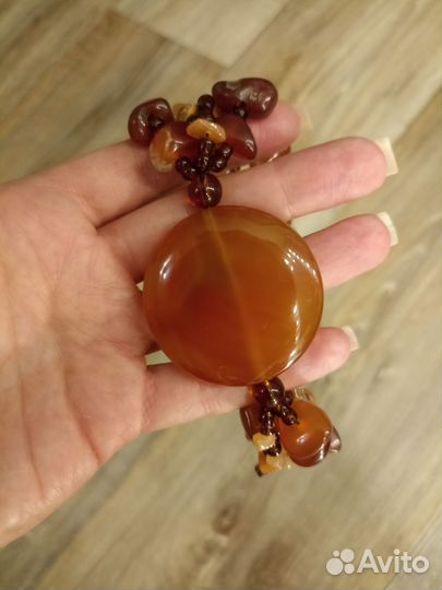 Колье ожерелье сердолик крупный СССР