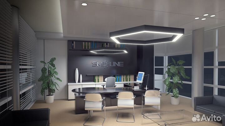 Светильник светодиодный форма шестигранник 530мм