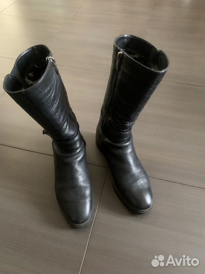 Сапоги демисезонные натуральная кожа 38