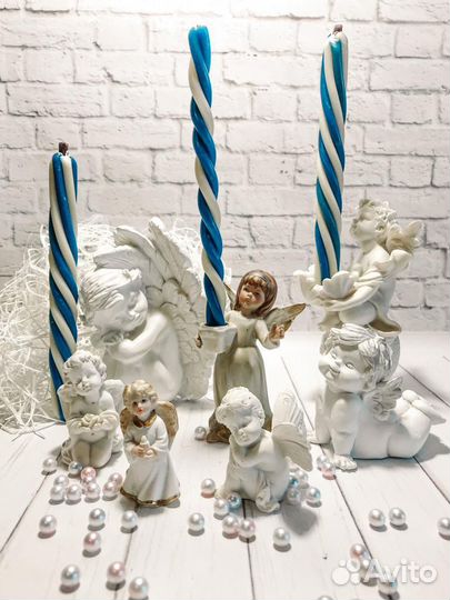 Восковая свеча, небесная помощь, оберег