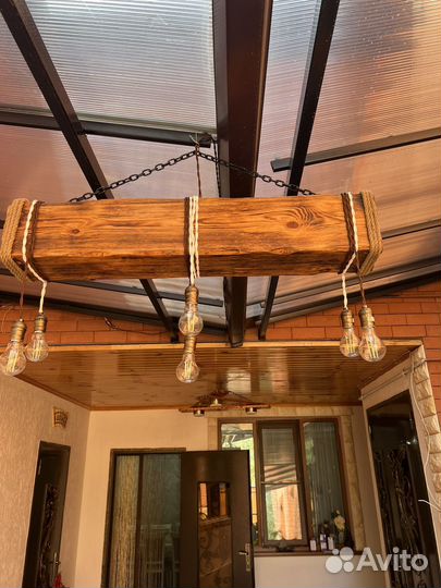 Деревянные декоротивные люстры