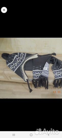 Шапка ушанка и шарф