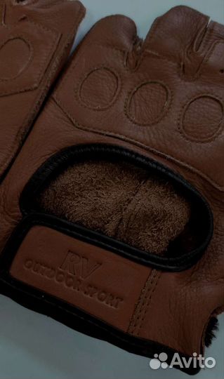 Мужские коричневые перчатки RV-81 «Horseshoe»