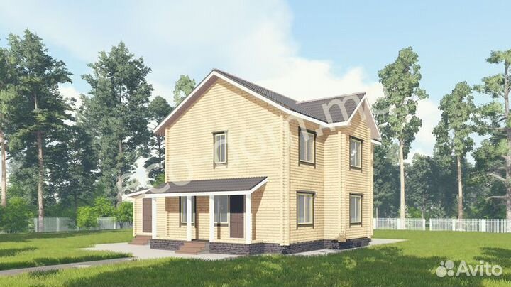 Проект элитного дома из бруса 12х13 № эд-84