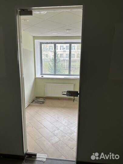 Стеклянная перегородка с дверью