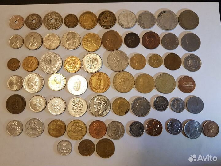 Наборы монет без повторов (экзотика, Европа, снг)