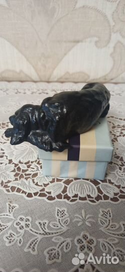 Каслинское литье-собака Сеттер-Спаниель лежащая