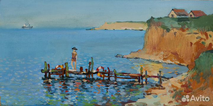 Картина маслом море