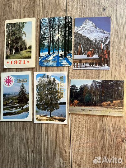 Календарики СССР цветы природа