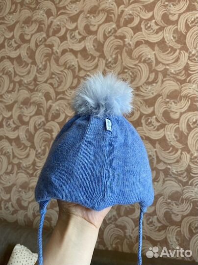 Шапка для новорожденого(мальчик размер 38)