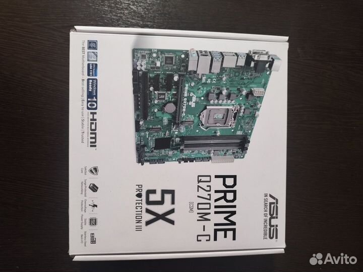 Материнская плата asus prime Q270M-C 1151