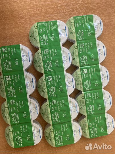 Линзы контактные однодневные bio true -3