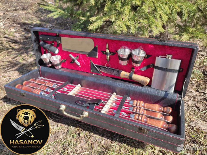 Набор шампуров подарочный