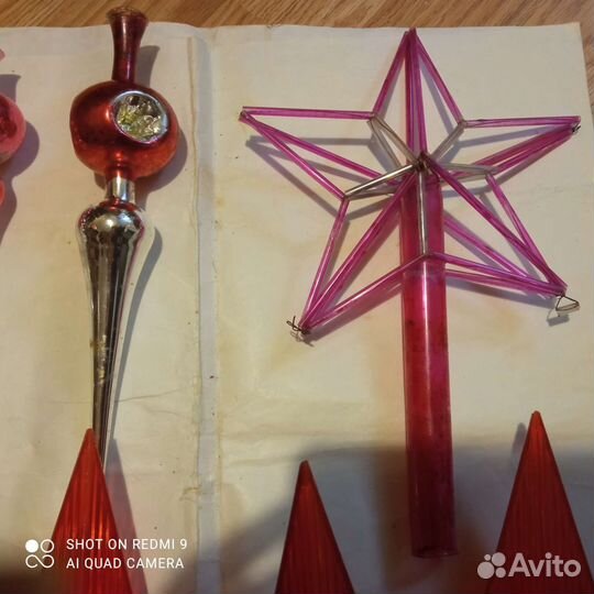 Елочные игрушки/навершие/вершина на елку, звезда