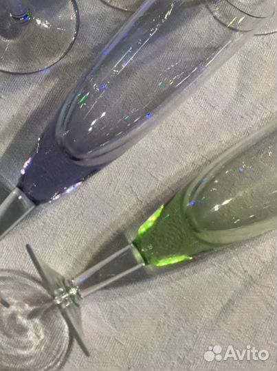 Фужер цветное стекло набор