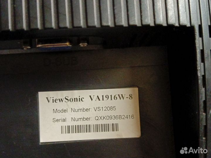 Монитор для компьютера,View Sonic VA1916w