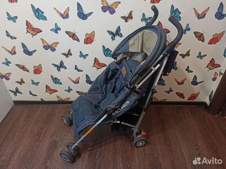 Коляска трость maclaren quest джинс прогулочная
