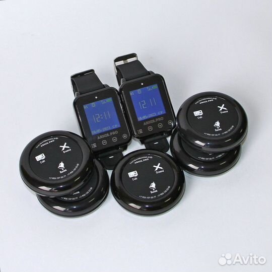 Кнопка вызова персонала и часы пейджер официанта