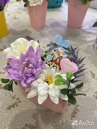 Букет из мыльных роз