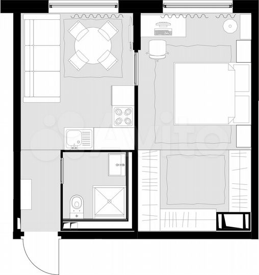1-к. апартаменты, 33,6 м², 6/28 эт.
