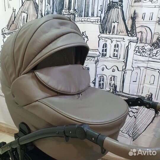 Коляска 3 в 1 эко кожа