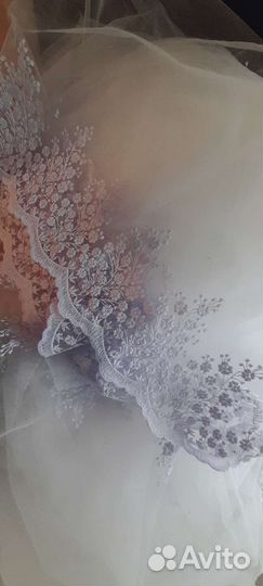 Тюль грек с вышивкой