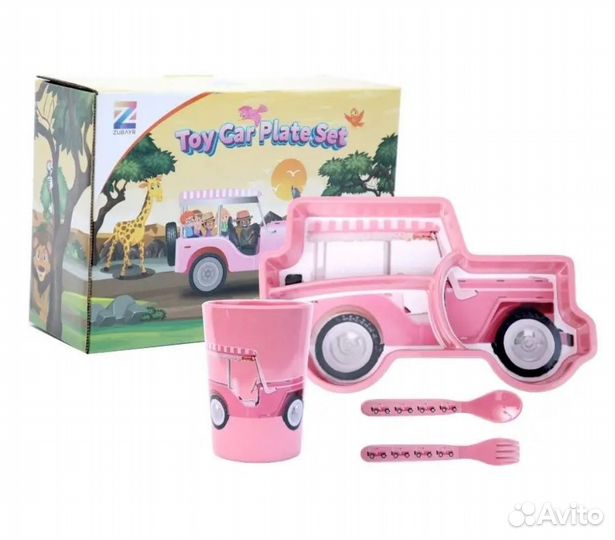 Набор детской посуды из бамбука