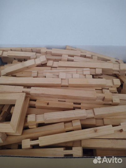 Детский деревянный разборный домик + щенки