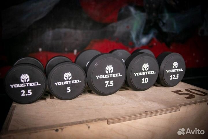 Гантель круглая PU-полиуретановая 45 кг YouSteel