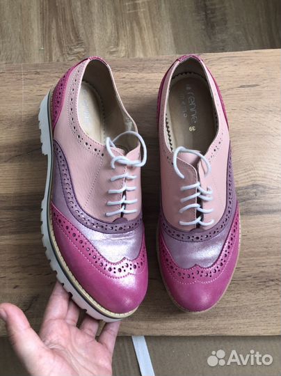 Туфли натуральная кожа женские полуботинки