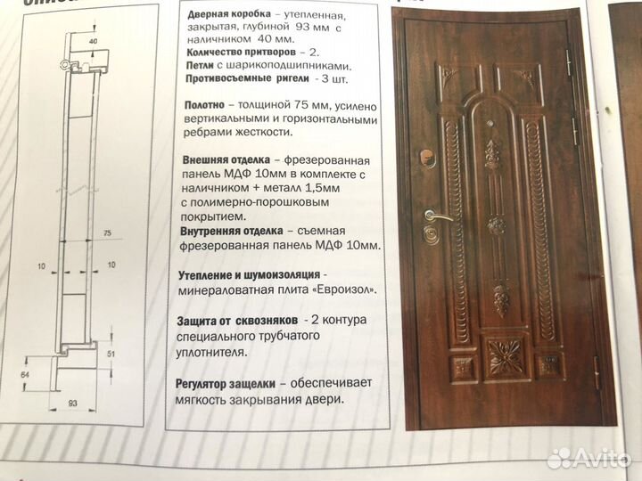 Дверь входная утепленная