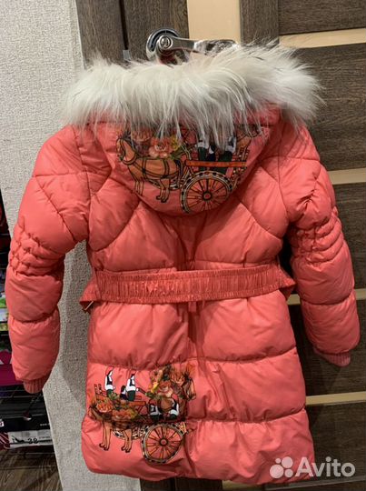 Зимний пуховик для девочки 116