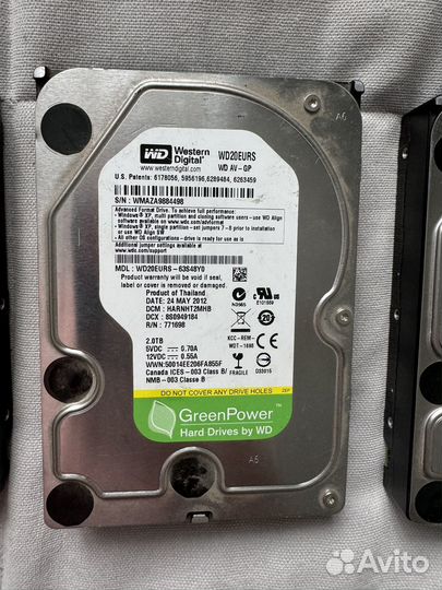 Жесткие диски 2TB, 1.5TB, 500GB