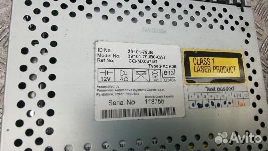 Магнитола suzuki SX4 YA11S (PEA25I401)