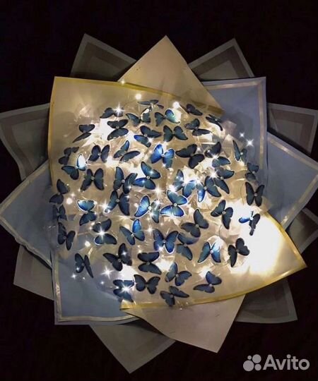 Букет из бабочек светящийся на 1 сентября