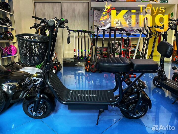 Электроскутер Wolong C1 Pro 800W 48V 13ah Ver 1.0