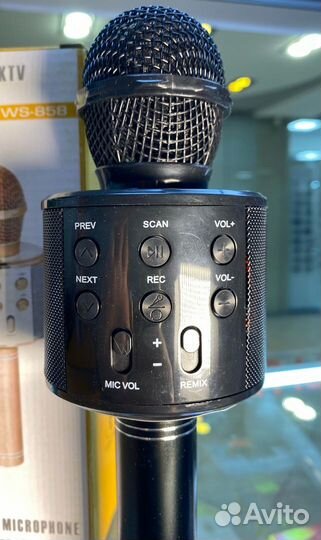 Беспроводной Караоке-микрофон WS-858, черный