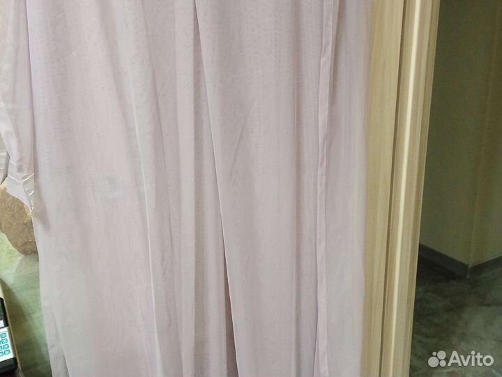 Тюль 5 м(ширина) х 3,05 м(высота) нежно сиреневая