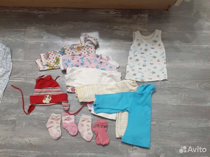 Вещи пакетом на девочку от 3 до 9 месяцев (68-74)