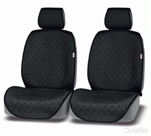 Накидки на сидения черный ромик 2шт