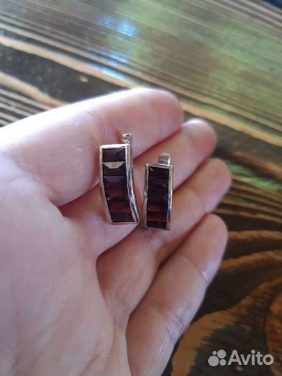 Серебряные серьги+кольца
