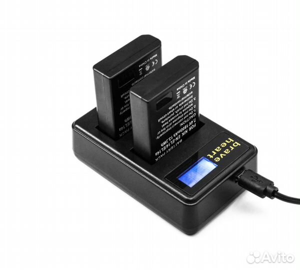 Два аккумулятора EN-EL14 1800 mAh + зарядное