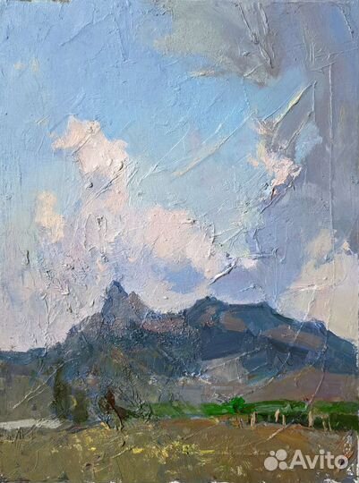 Картина маслом на холсте крымский пейзаж