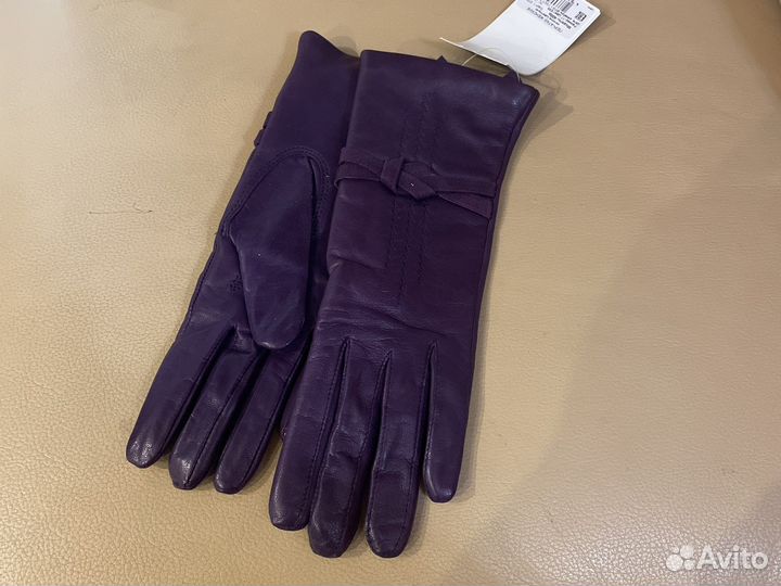 Перчатки женские кожаные новые