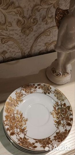 Блюдца Япония Yamasen gold