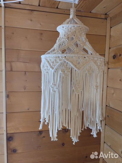 Абажур макраме, подвес