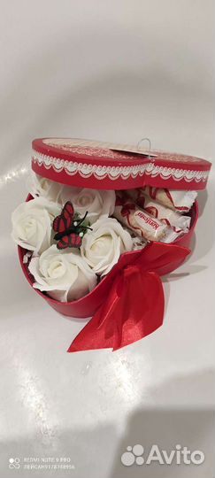 Букет сердце из роз