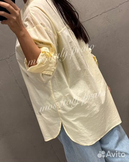 Рубашка хлопок тонкий италия большие размеры