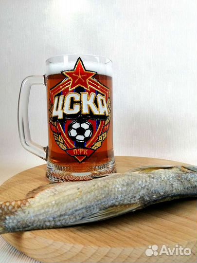 Пивная кружка с ручной росписью