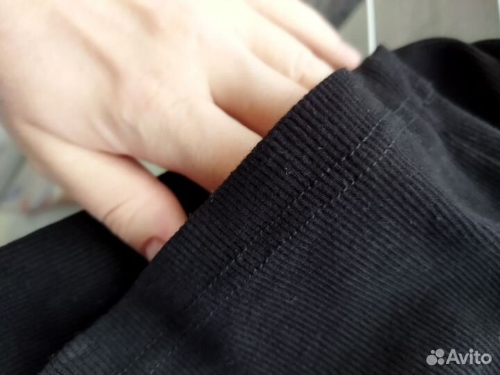 Укороченный лонгслив в рубчик хлопок